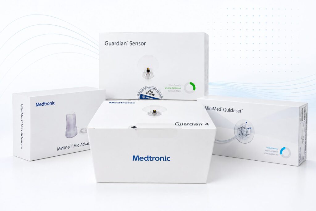 Unopened Medtronic pump supplies showing factors that affect Medtronic pump resale value