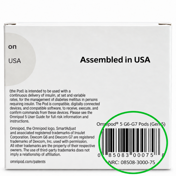 Omnipod 5 SKU 75 (Dexcom Only) (Purple)